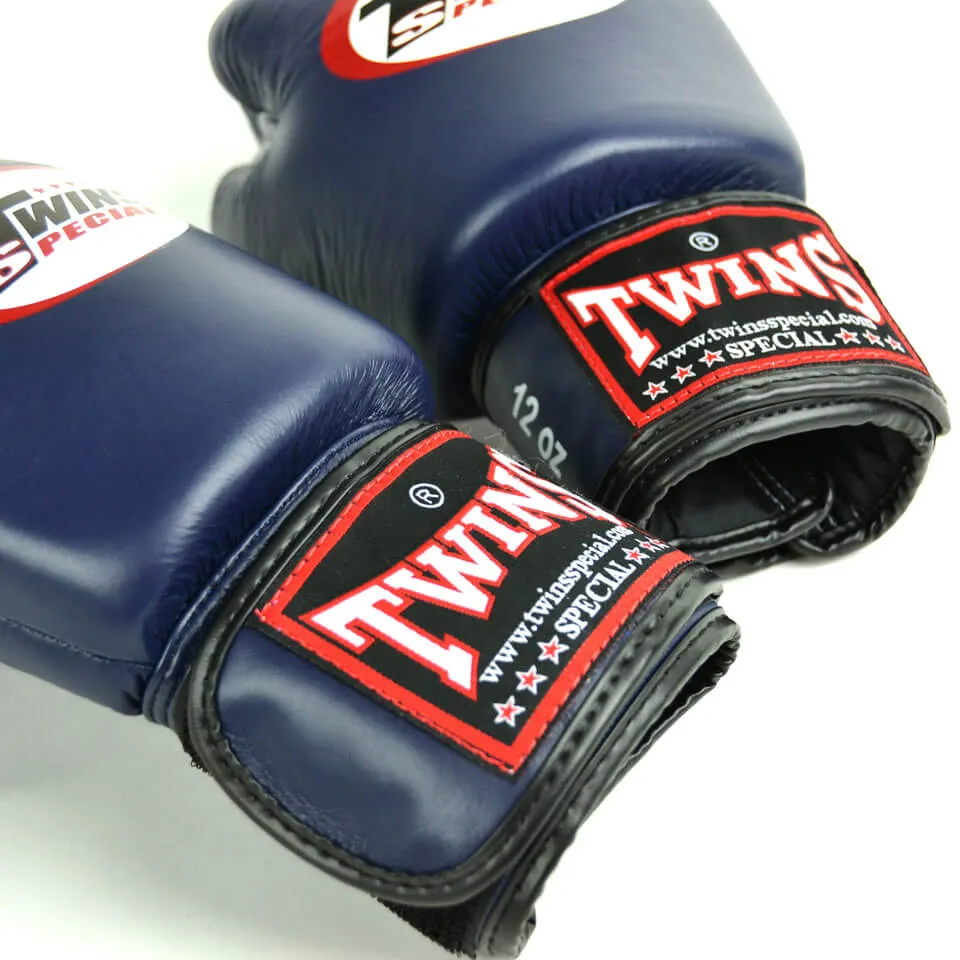 Twins BGVL3 Velcro Boxing Gloves Navy Blue