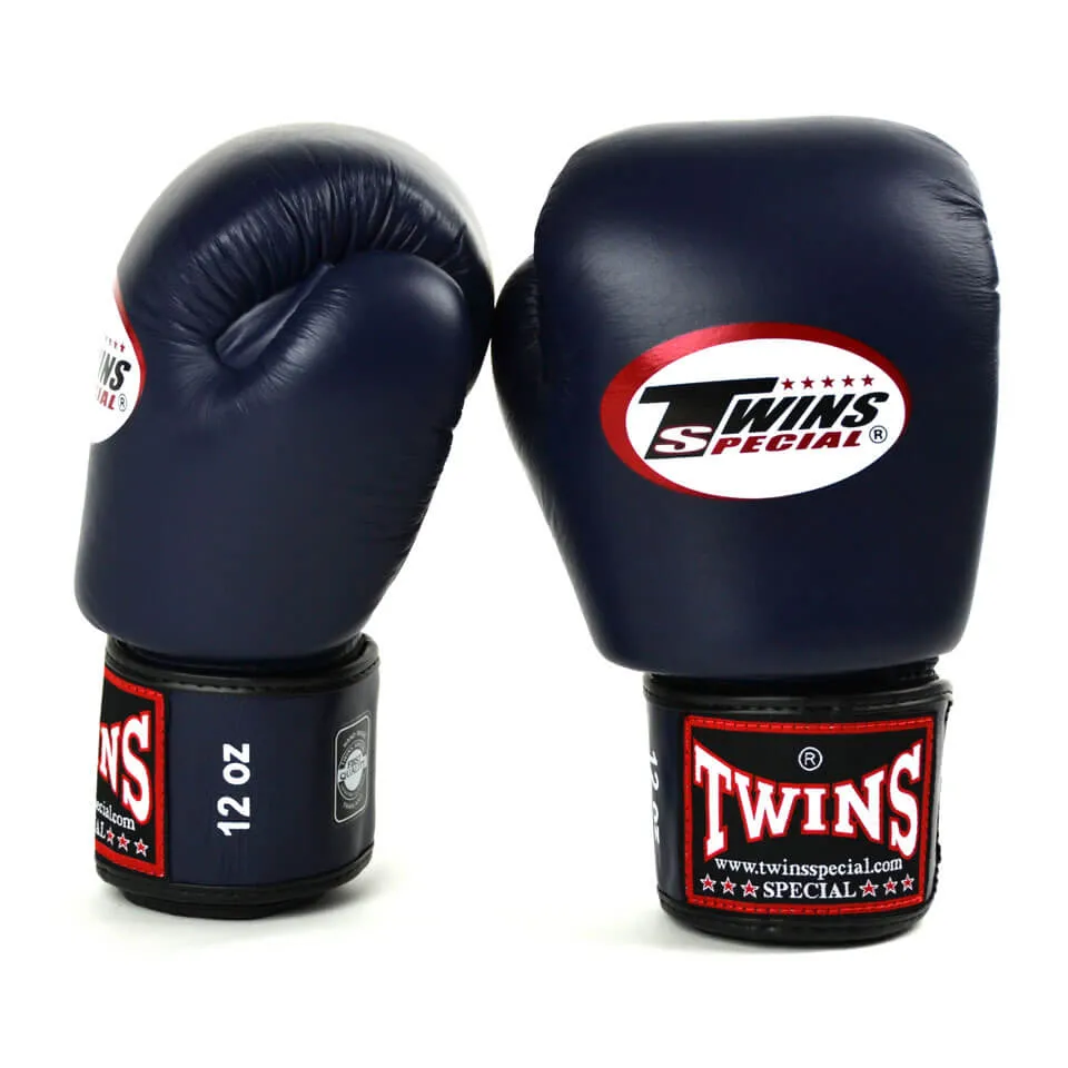 Twins BGVL3 Velcro Boxing Gloves Navy Blue
