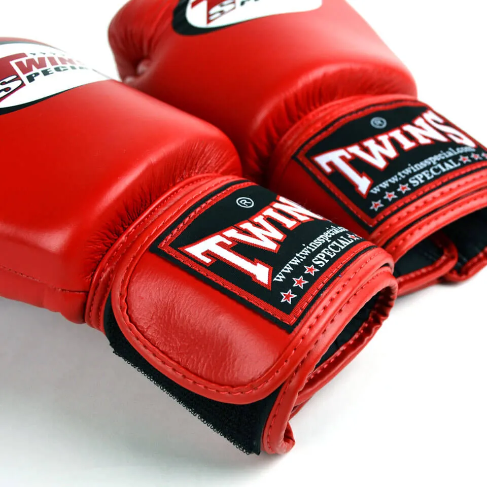 Twins BGVL3 Velcro Boxing Gloves Red