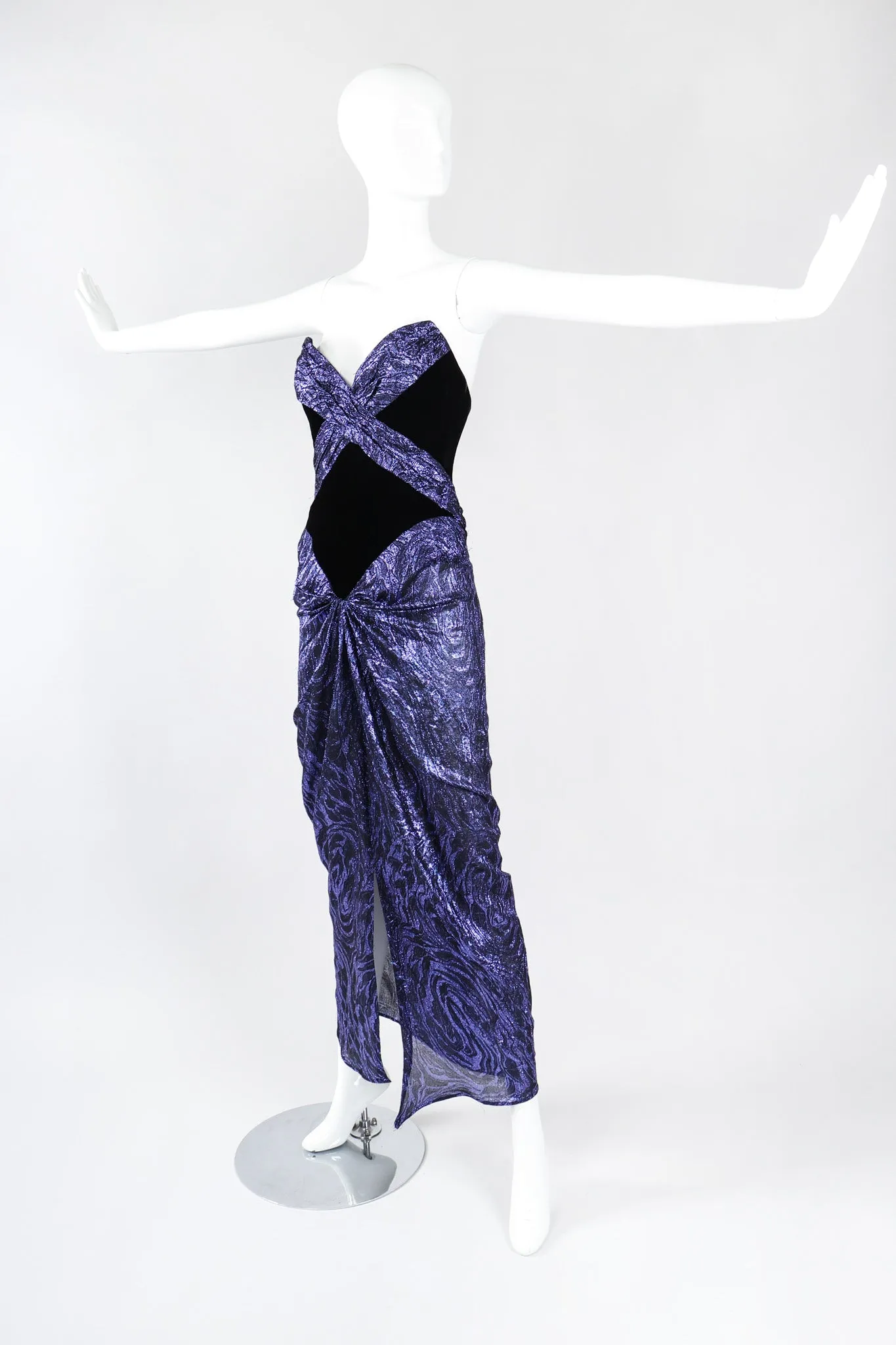 Velvet Lamé Corset Gown