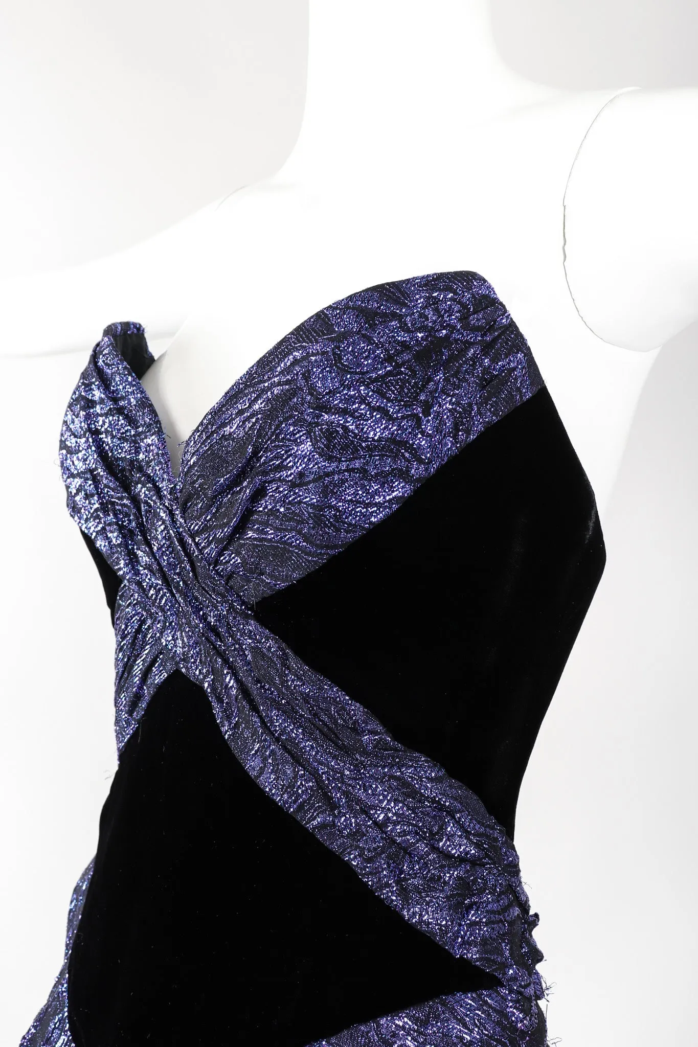 Velvet Lamé Corset Gown