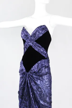Velvet Lamé Corset Gown