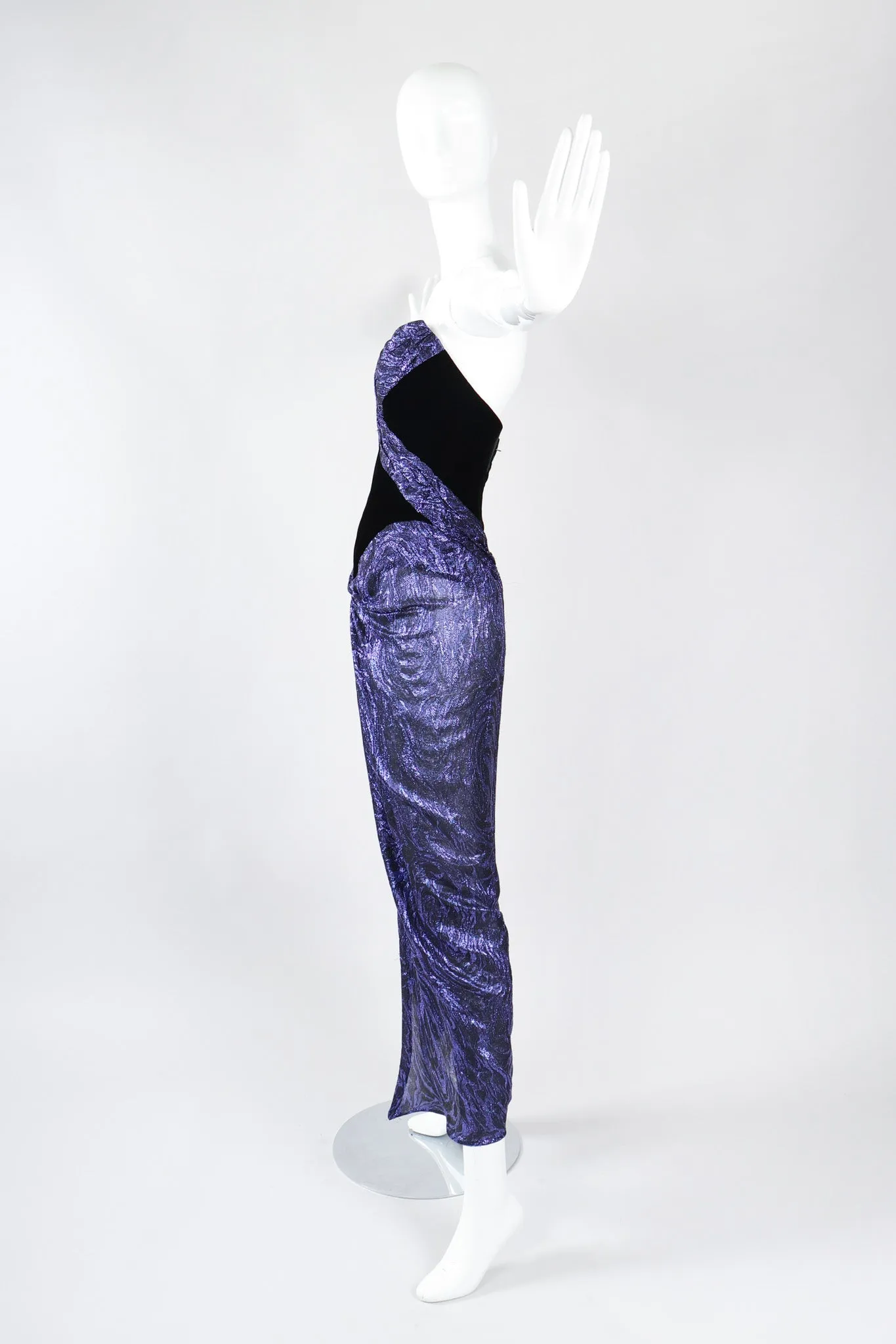 Velvet Lamé Corset Gown