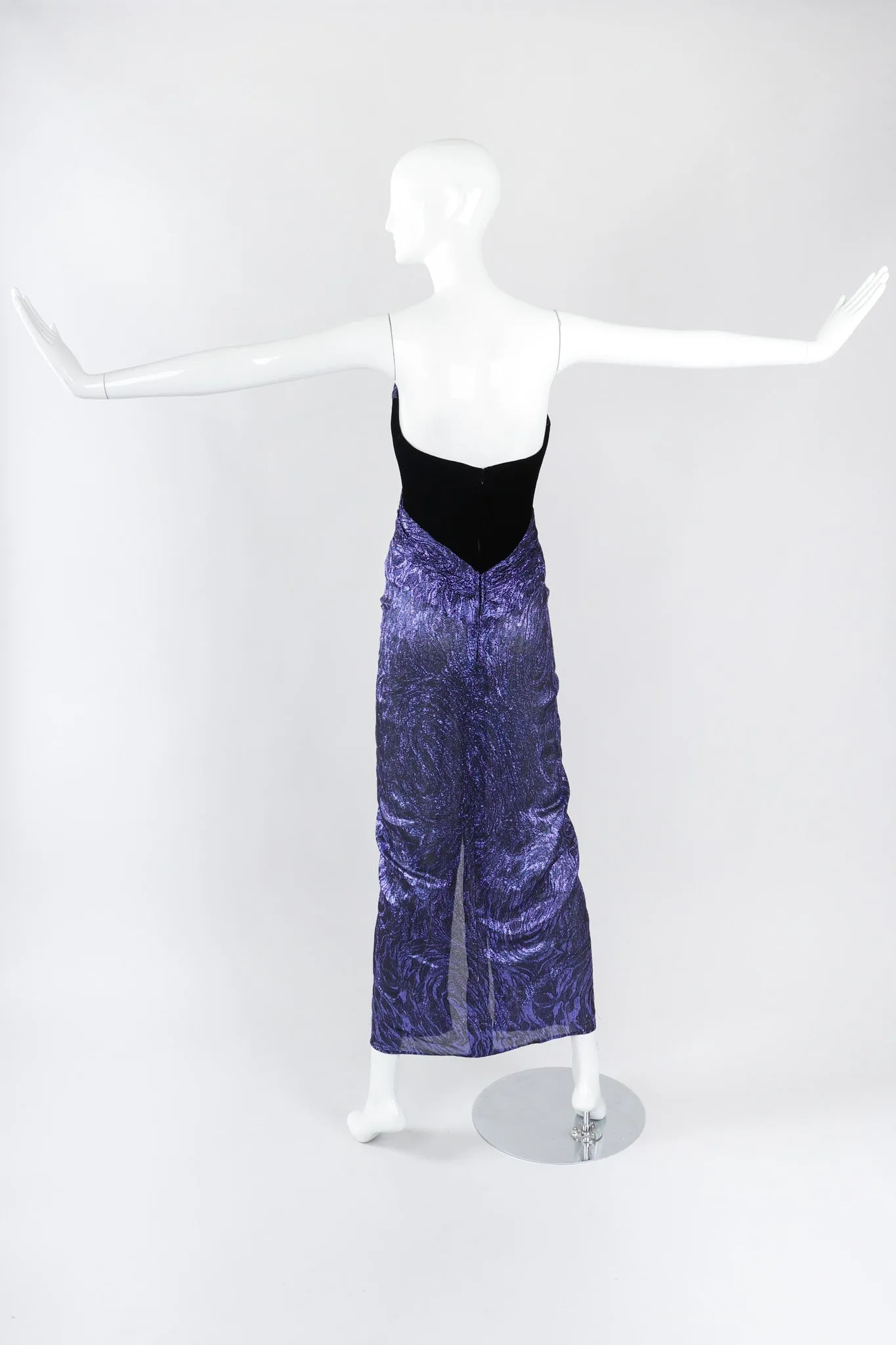 Velvet Lamé Corset Gown