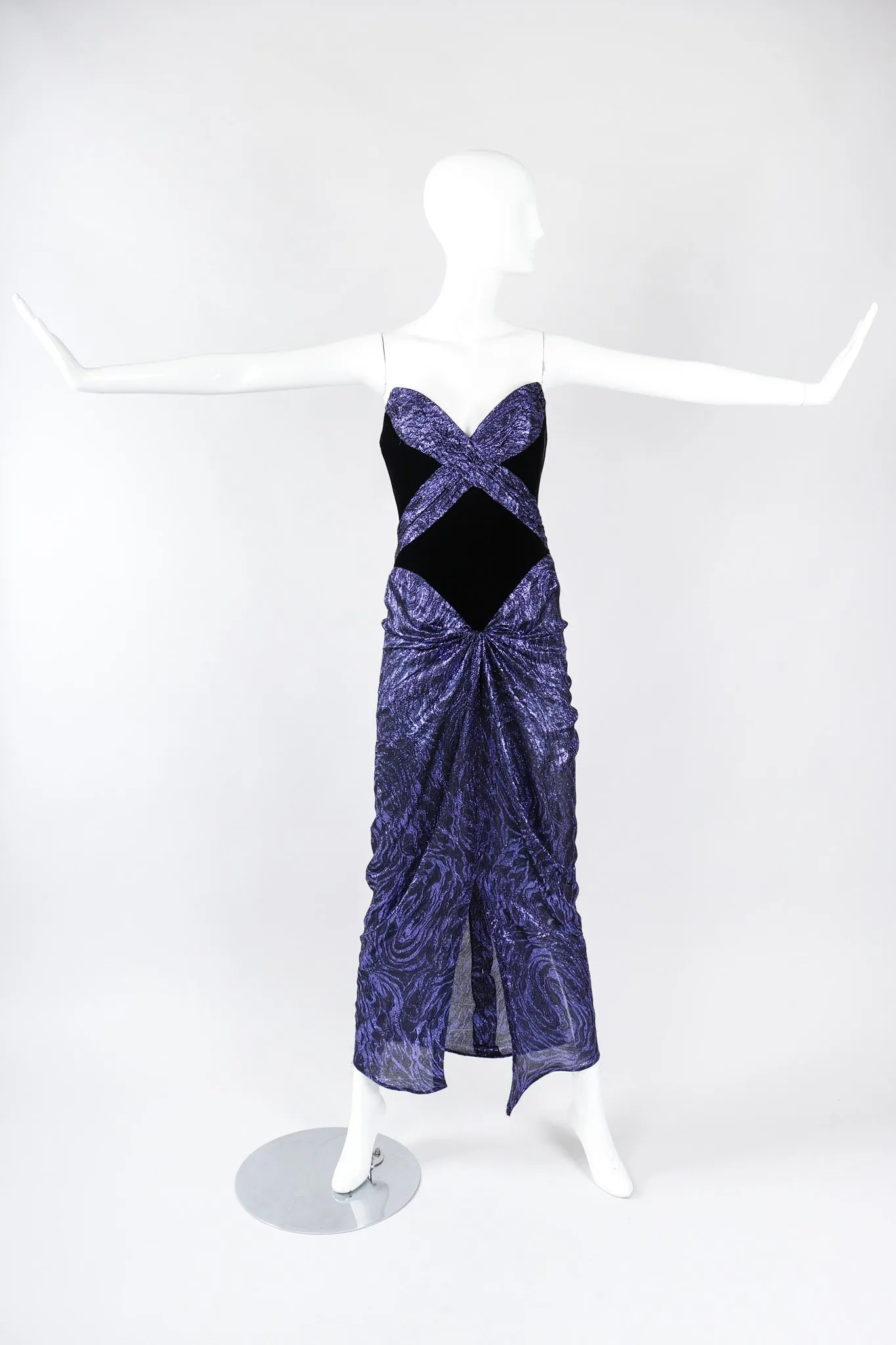 Velvet Lamé Corset Gown