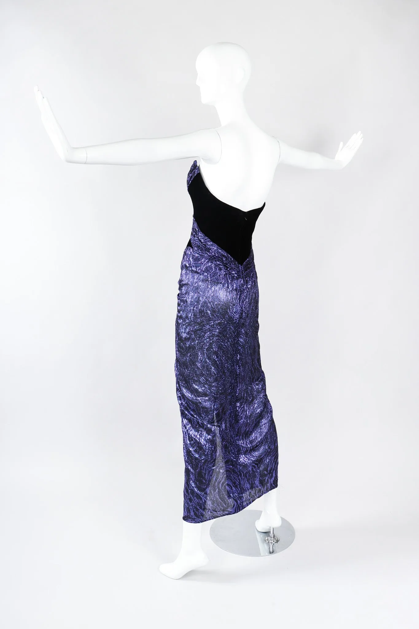 Velvet Lamé Corset Gown