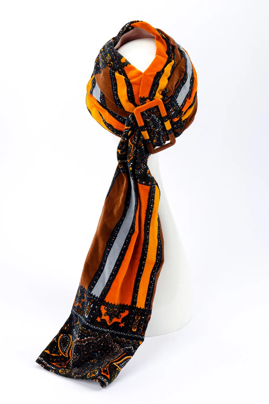 Velvet Paisley Turban Hat