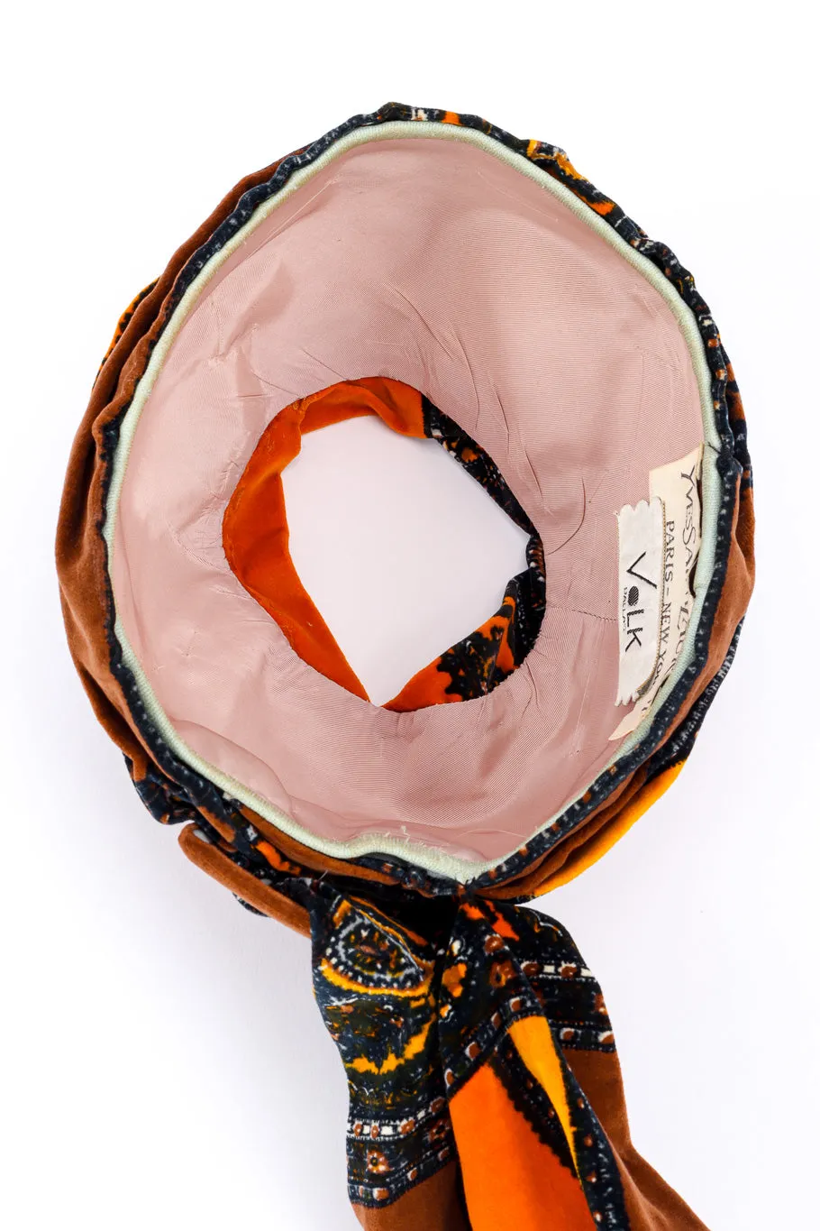 Velvet Paisley Turban Hat
