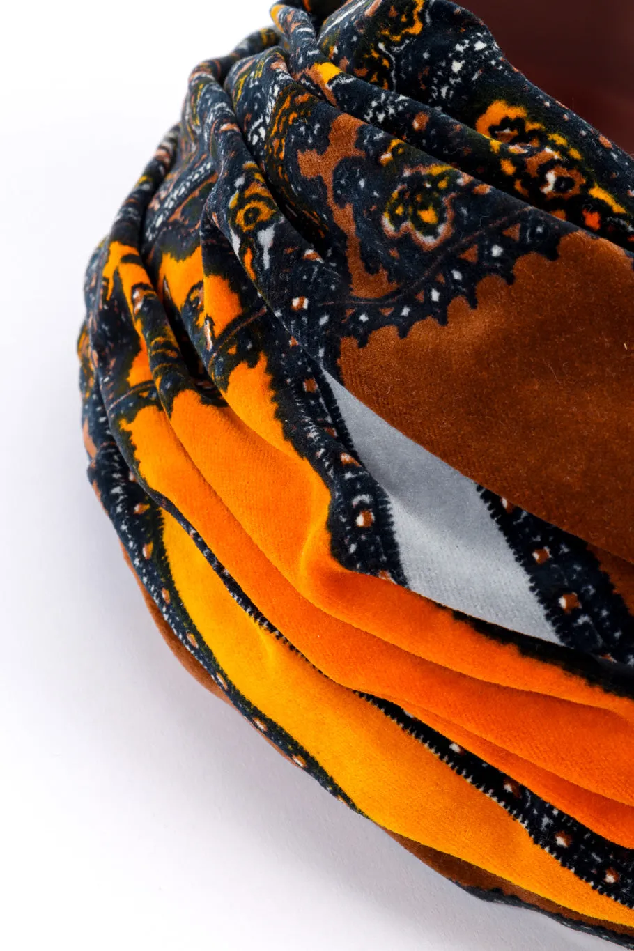Velvet Paisley Turban Hat