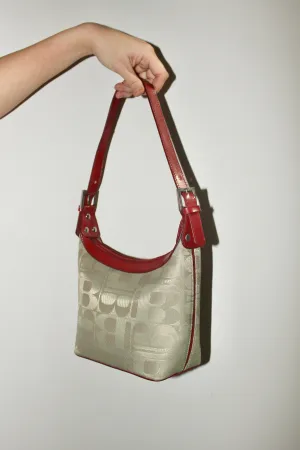 Vintage 90s Burberry Embossed Shoulder Purse