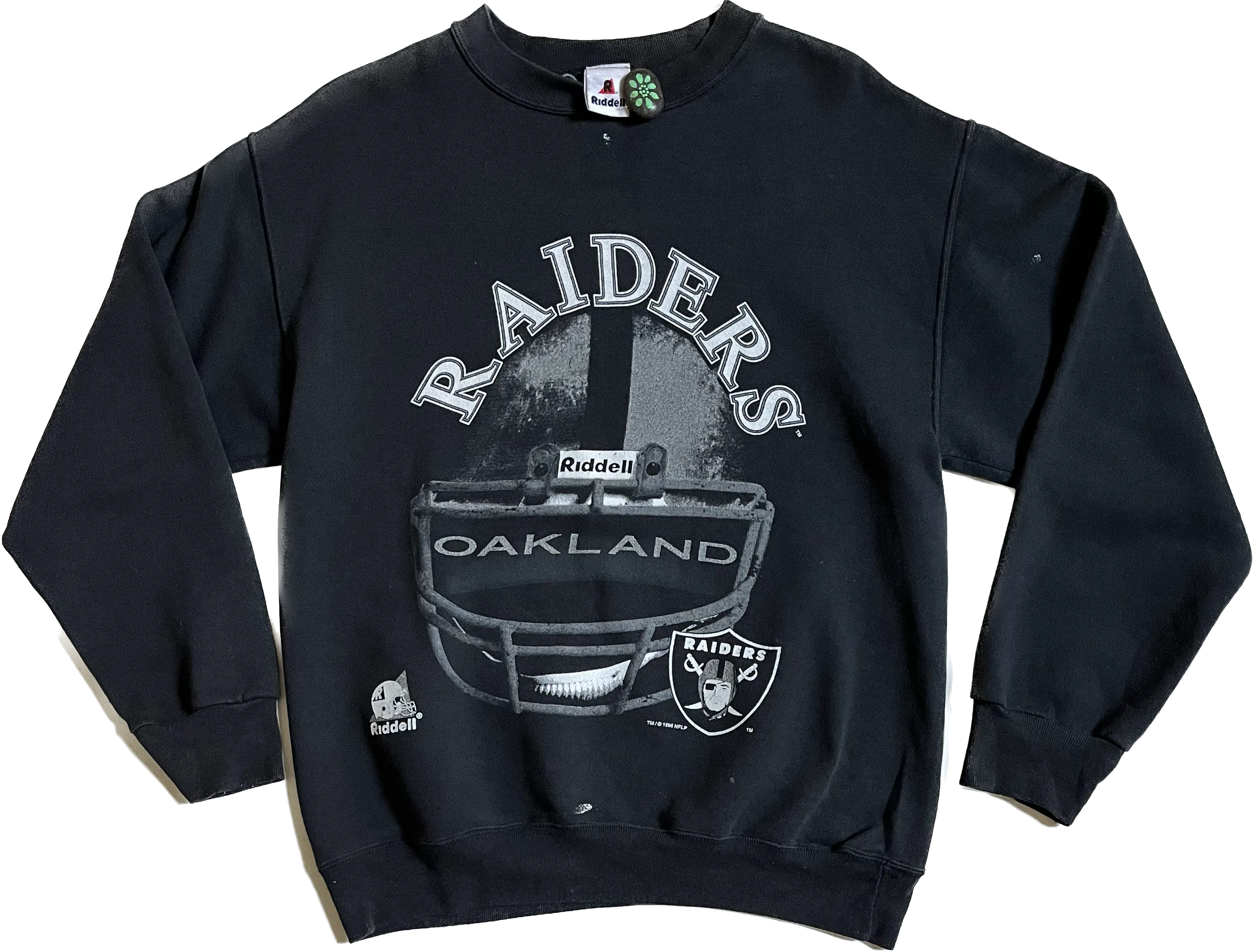 Vintage '95 Oakland Raiders Black Riddell Pullover