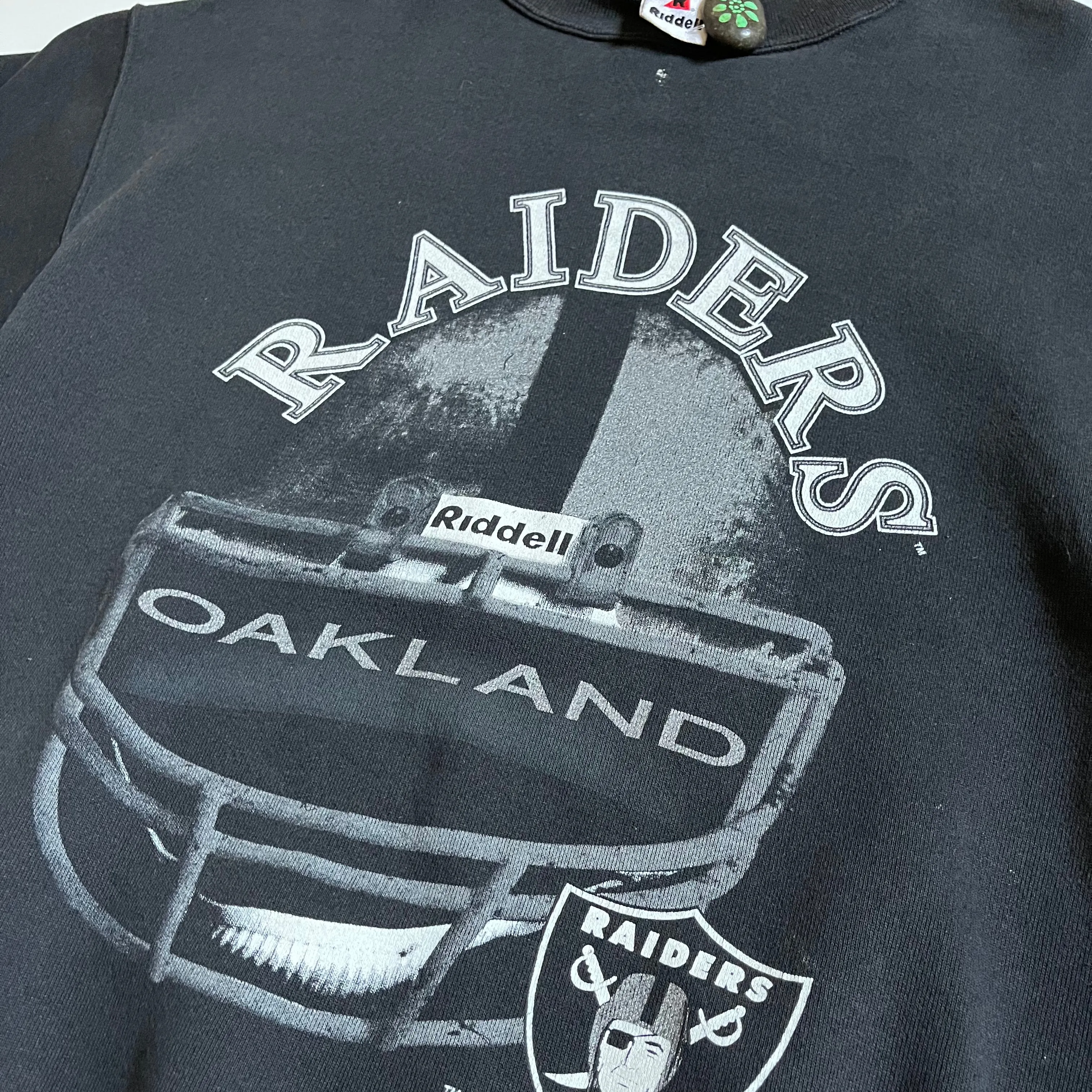 Vintage '95 Oakland Raiders Black Riddell Pullover