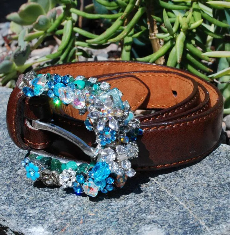 Vintage Mini Crystal Buckle & Belt