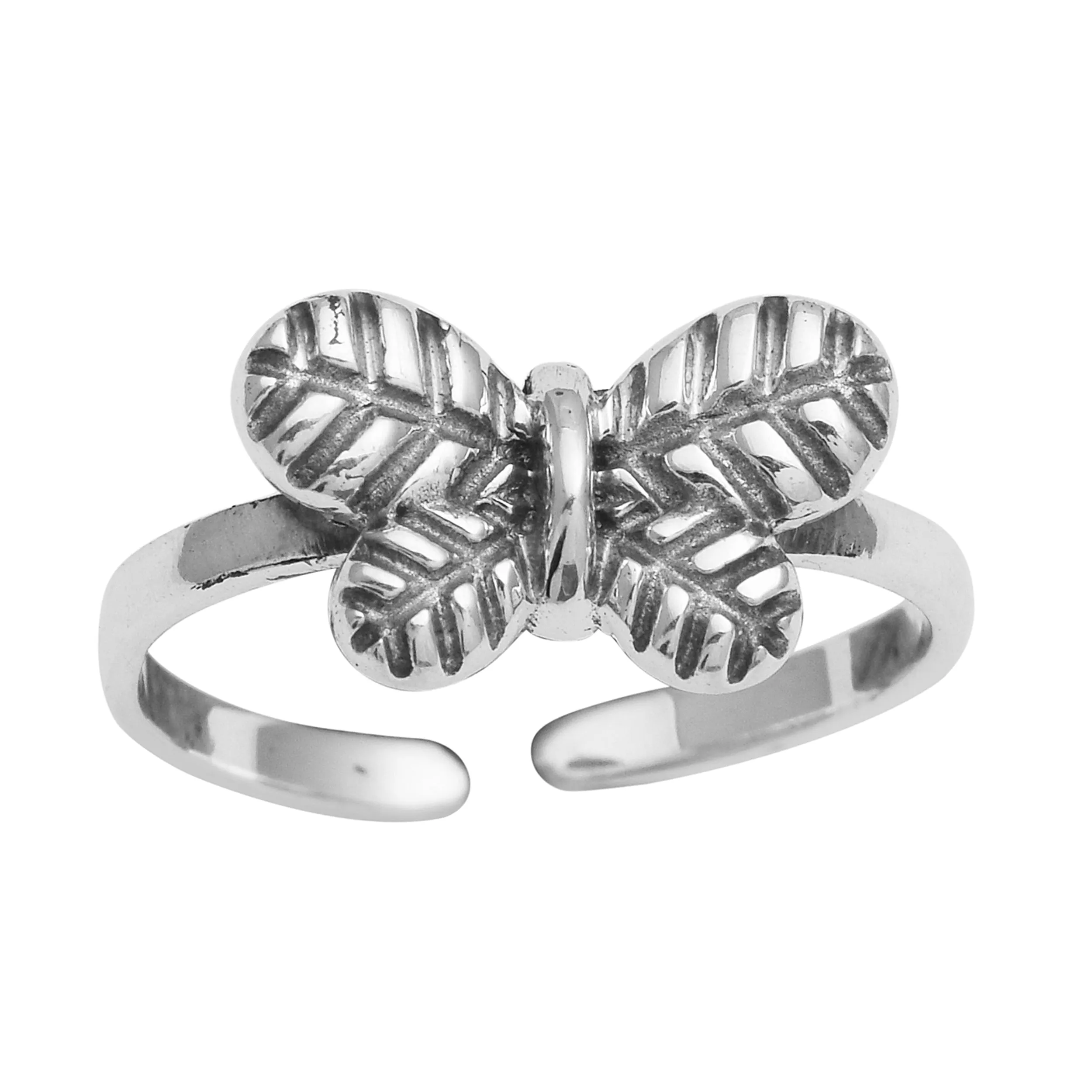 Vintage Oxidized Toe Ring For Women Solid 925 Sterling Silver Adjustable Toe Ring Gross Weight 3.80