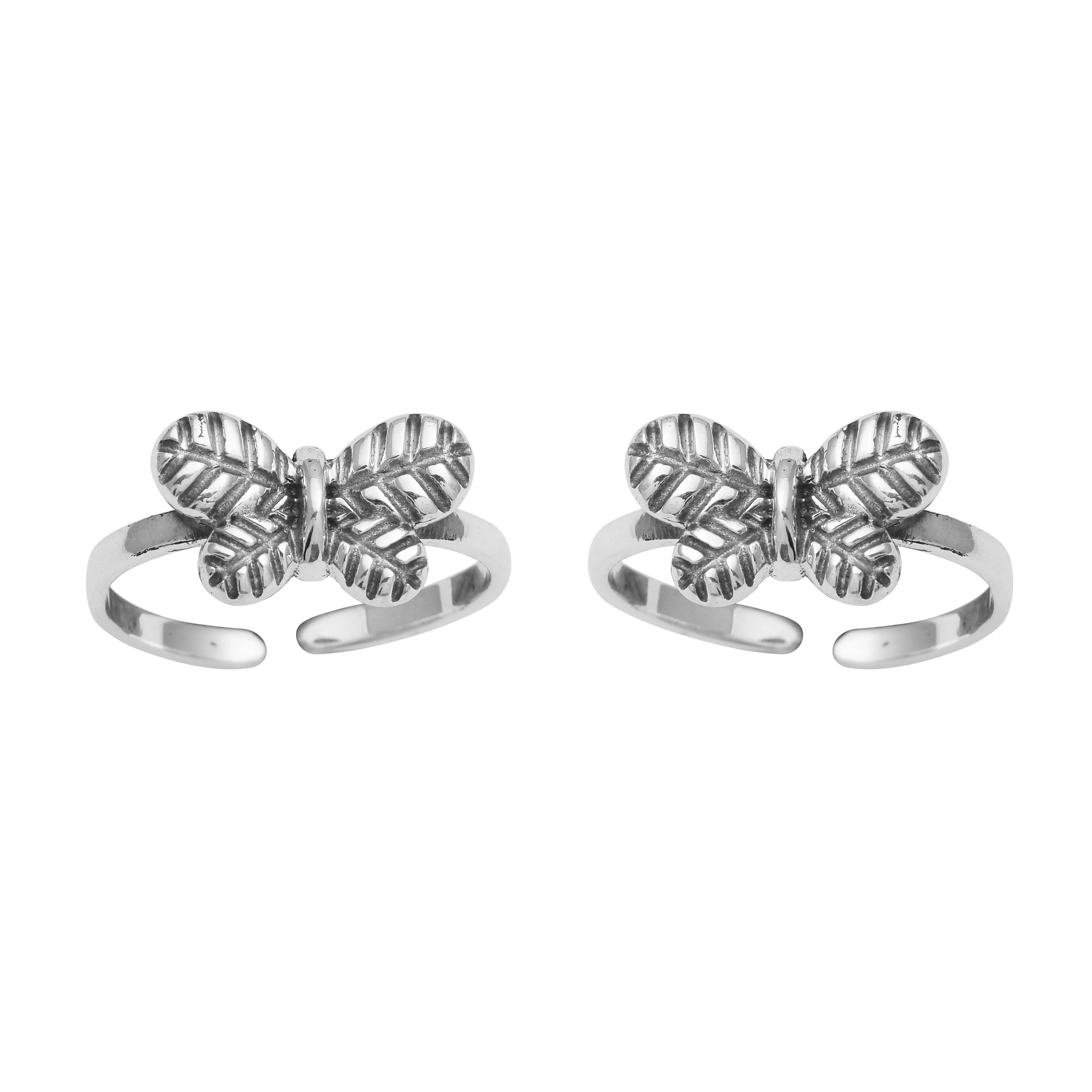 Vintage Oxidized Toe Ring For Women Solid 925 Sterling Silver Adjustable Toe Ring Gross Weight 3.80