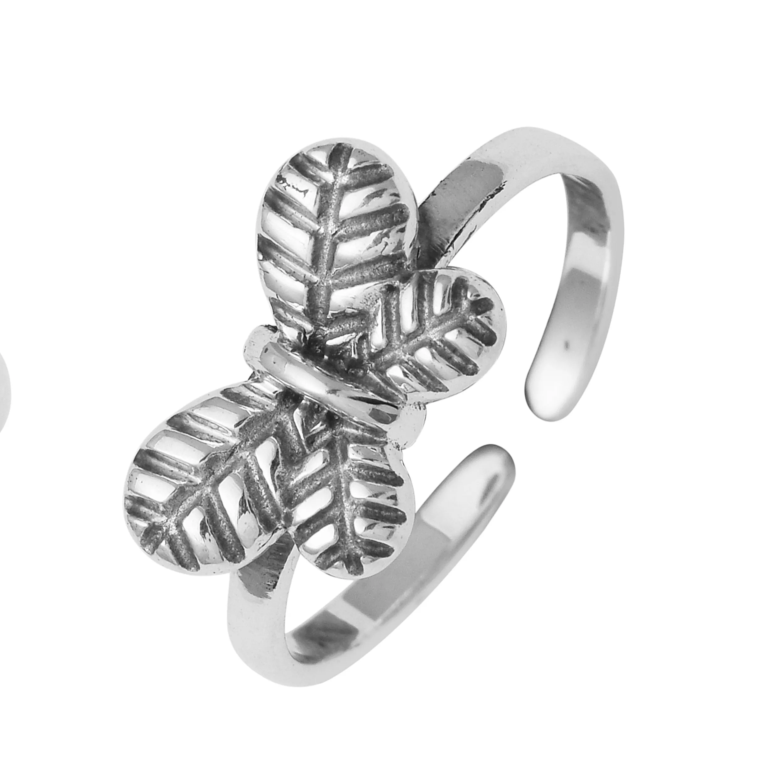 Vintage Oxidized Toe Ring For Women Solid 925 Sterling Silver Adjustable Toe Ring Gross Weight 3.80