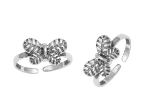 Vintage Oxidized Toe Ring For Women Solid 925 Sterling Silver Adjustable Toe Ring Gross Weight 3.80