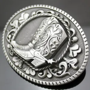 Vintage Silver Western Cowboy Cowgirl Boots  Shoes Spur Rodeo Belt Buckle Line Dance Gift Jewelry Accessories