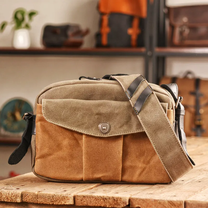 Waxed Canvas Camera Bag Drone Satchel