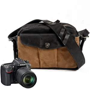 Waxed Canvas Camera Bag Drone Satchel