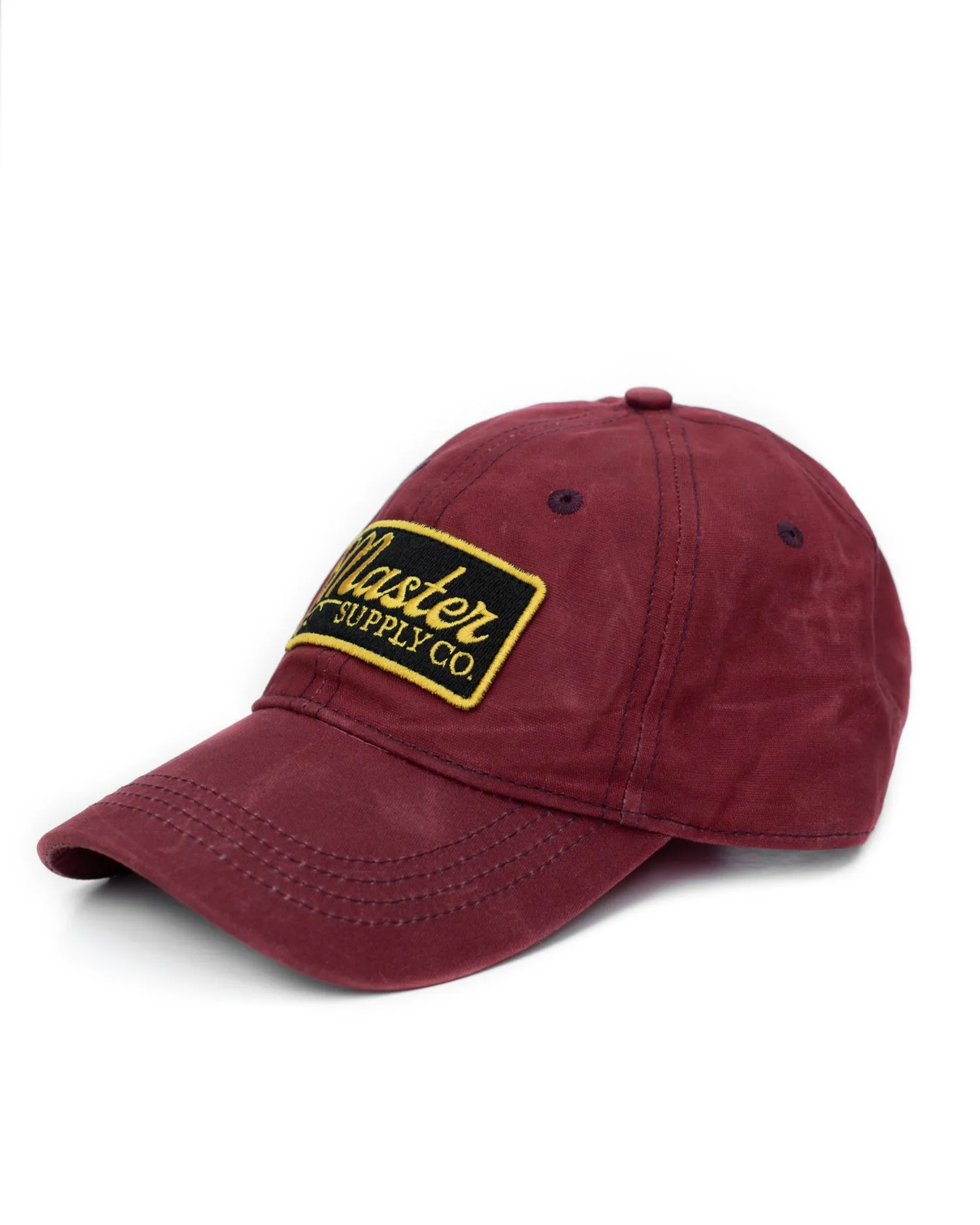Waxed Canvas Cap: Burgundy