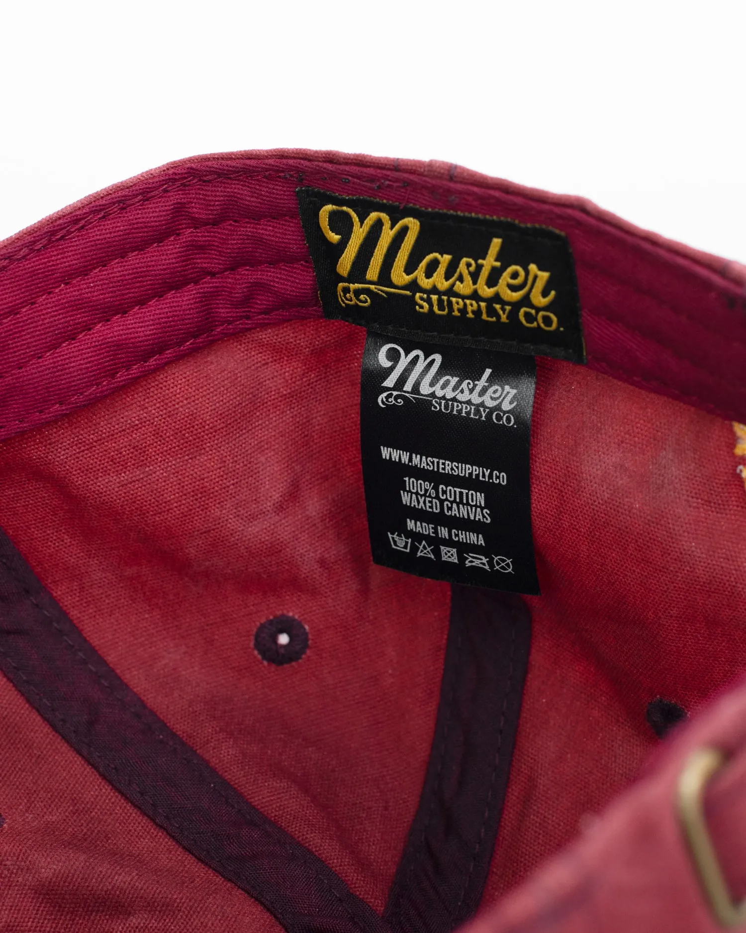 Waxed Canvas Cap: Burgundy