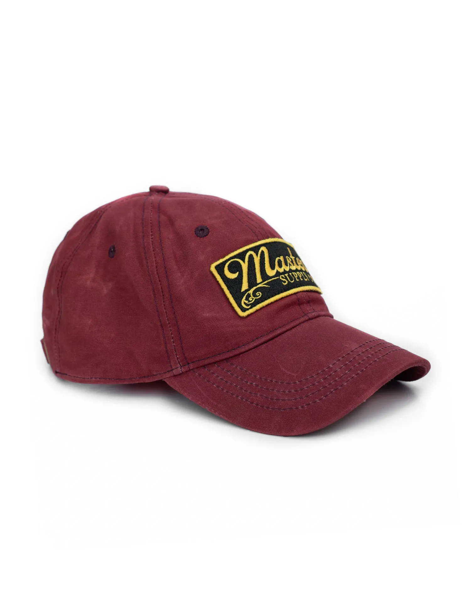 Waxed Canvas Cap: Burgundy