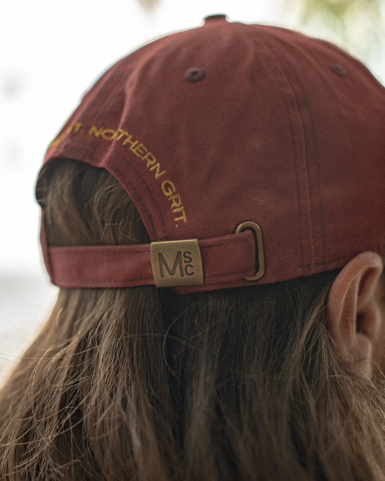 Waxed Canvas Cap: Burgundy