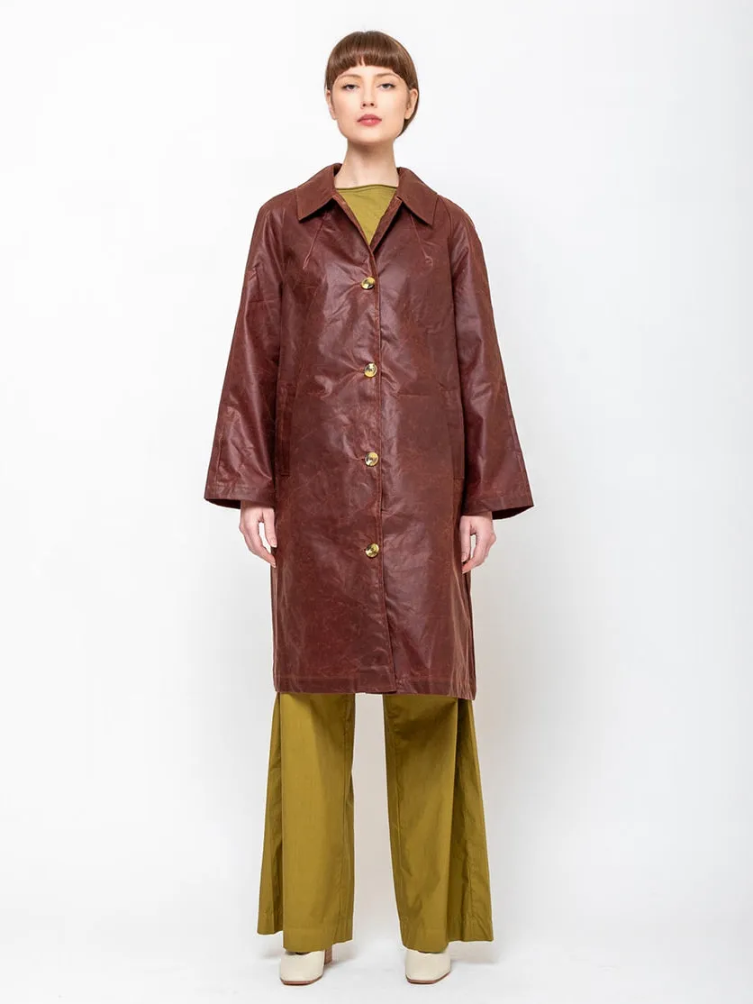 Waxed Cotton Louis Coat