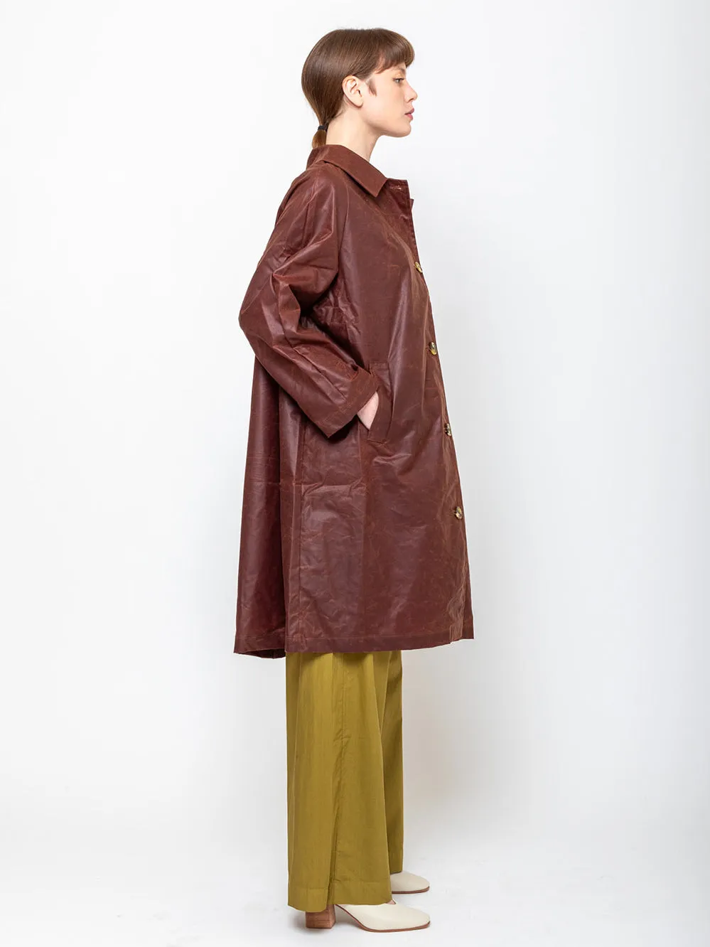 Waxed Cotton Louis Coat