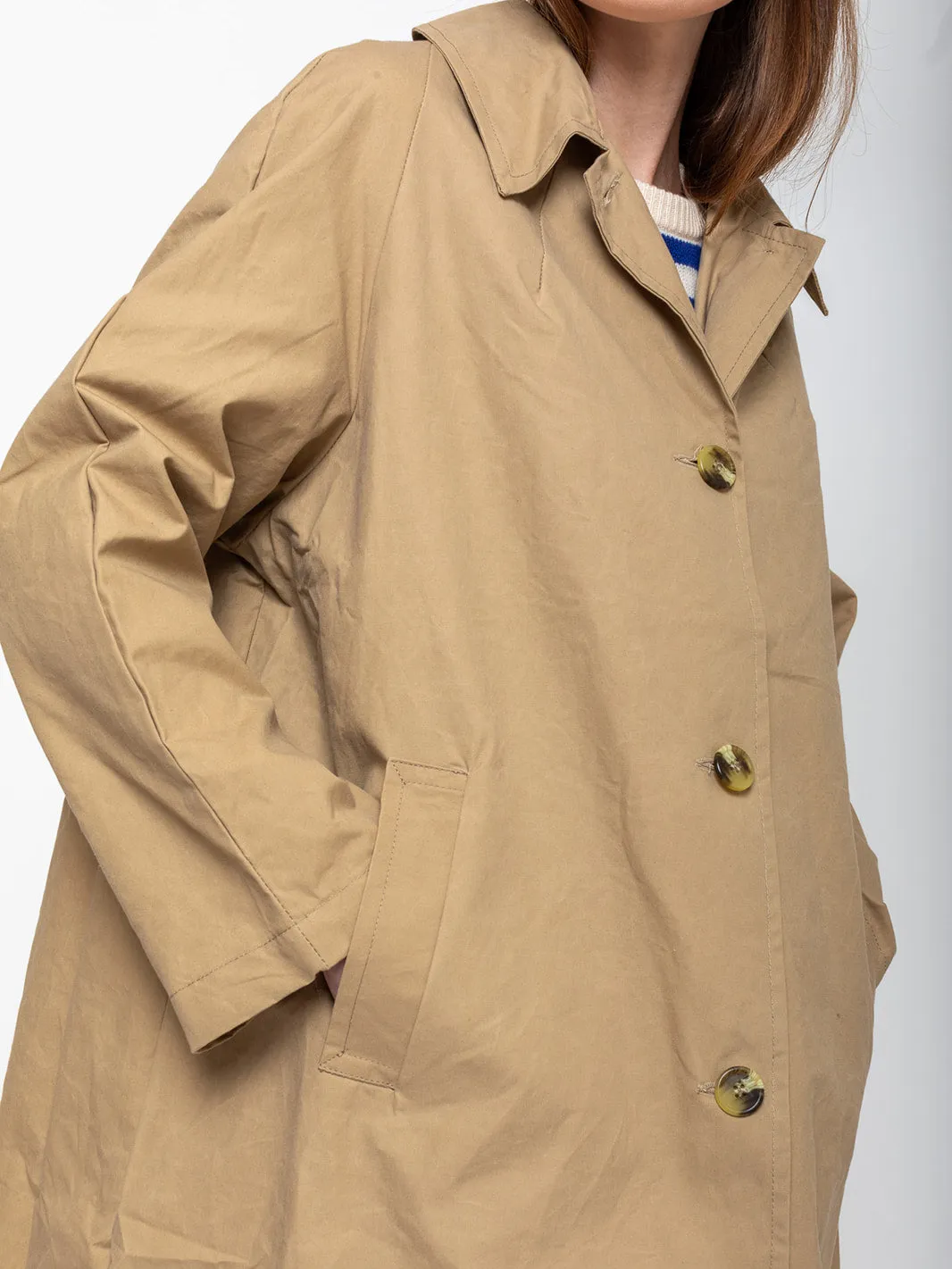 Waxed Cotton Louis Coat