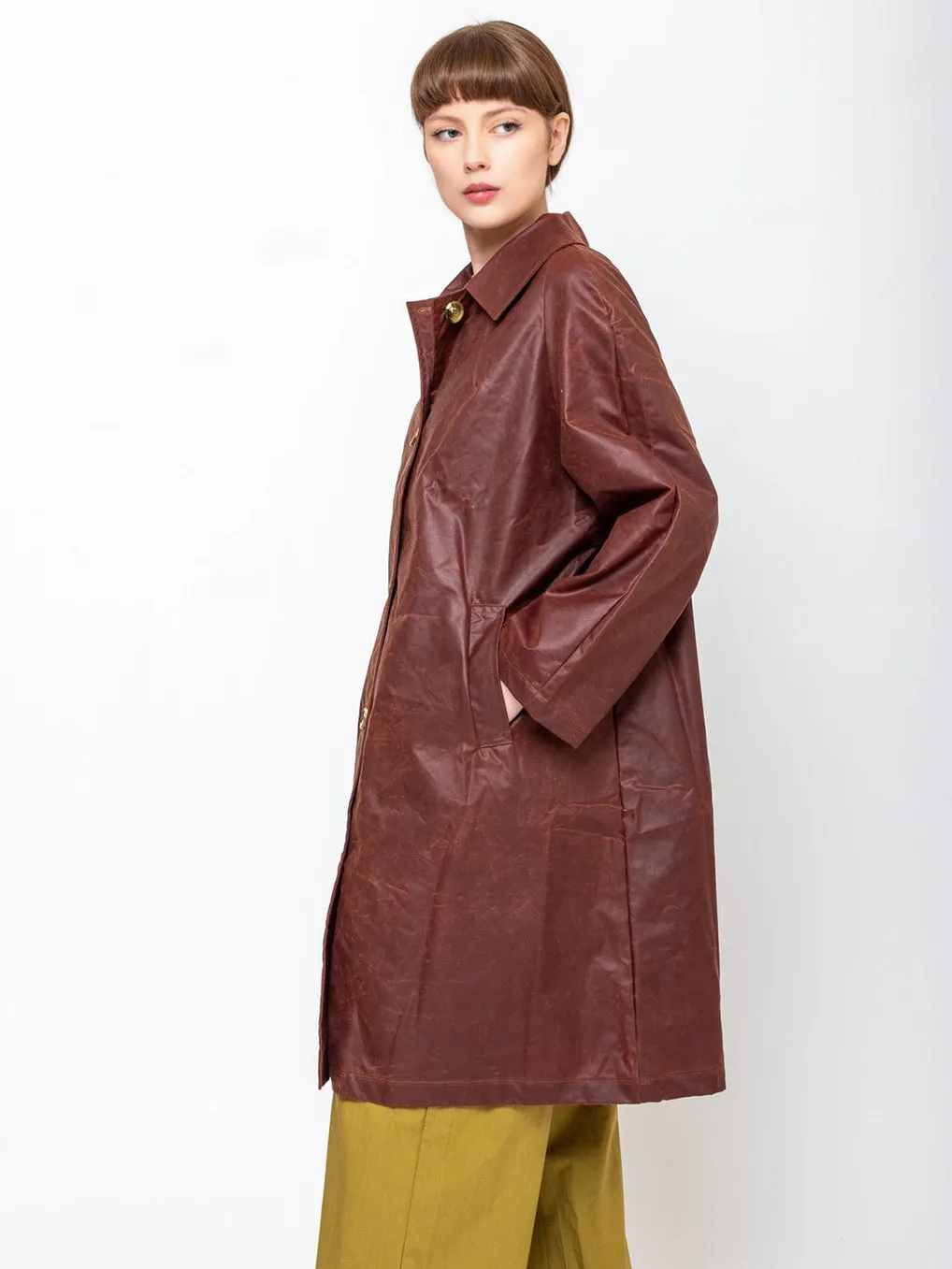 Waxed Cotton Louis Coat