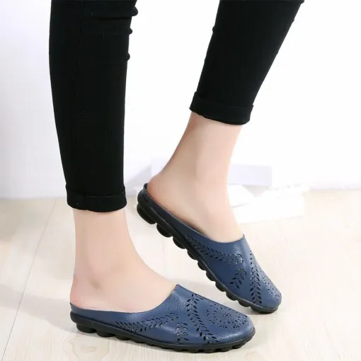 Wide Toe Box & Wide Size Leather Mules – Basic Colors