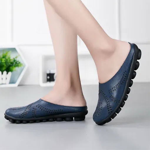 Wide Toe Box & Wide Size Leather Mules – Basic Colors