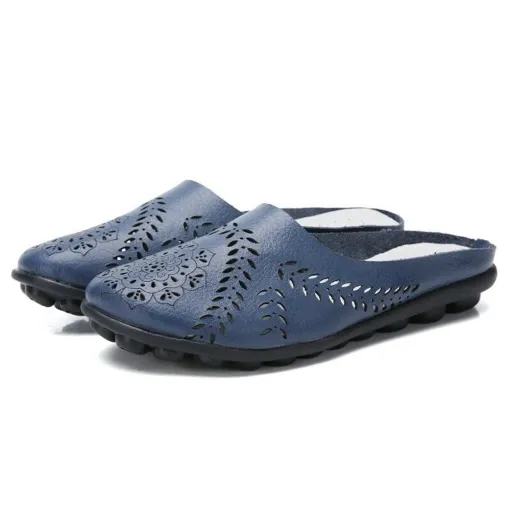 Wide Toe Box & Wide Size Leather Mules – Basic Colors