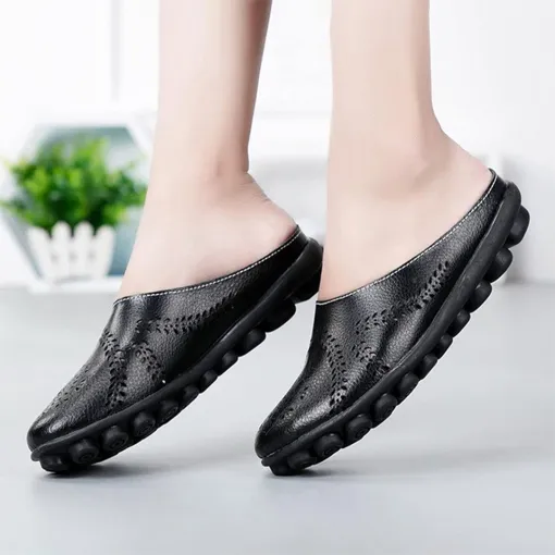 Wide Toe Box & Wide Size Leather Mules – Basic Colors