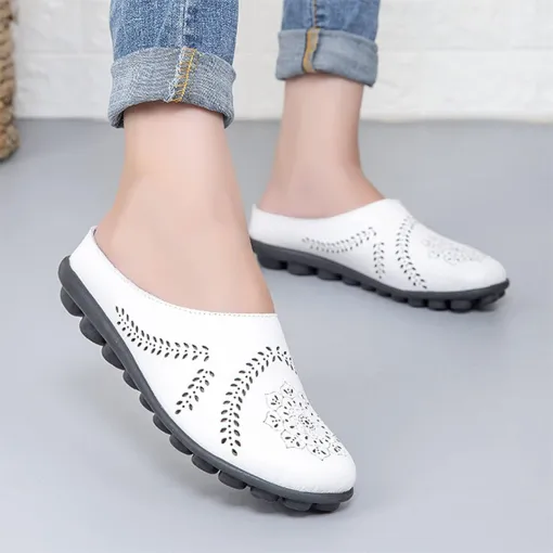 Wide Toe Box & Wide Size Leather Mules – Basic Colors