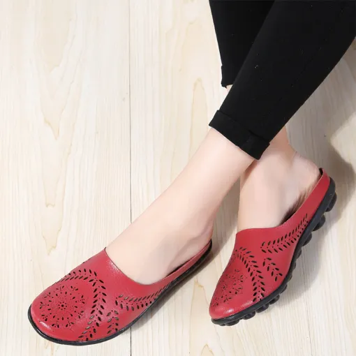 Wide Toe Box & Wide Size Leather Mules – Basic Colors