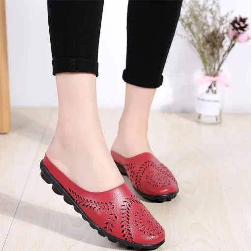 Wide Toe Box & Wide Size Leather Mules – Basic Colors