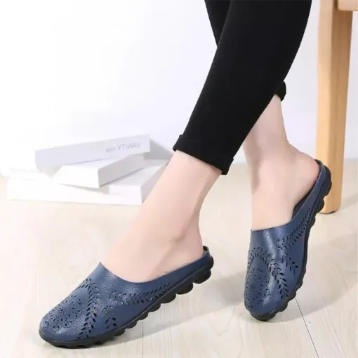 Wide Toe Box & Wide Size Leather Mules – Basic Colors
