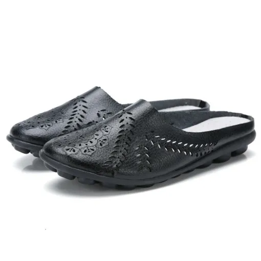 Wide Toe Box & Wide Size Leather Mules – Basic Colors