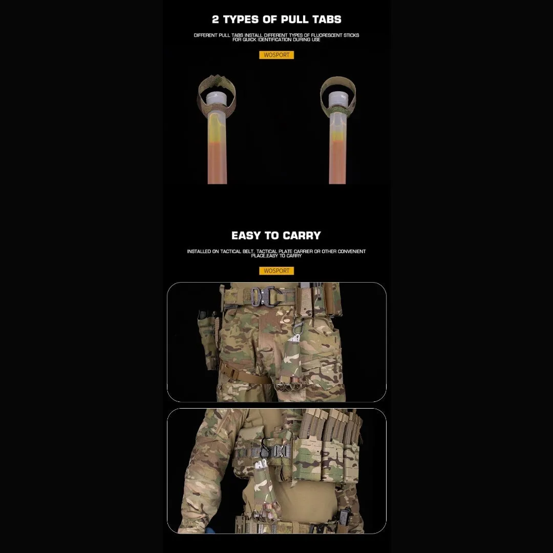 WST Glow Stick Tactical Storage Pouch - Ranger Green