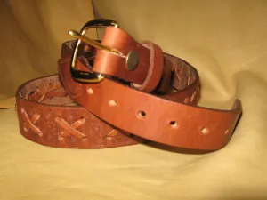 X-Weave, Embossed Harness Leather Belt
