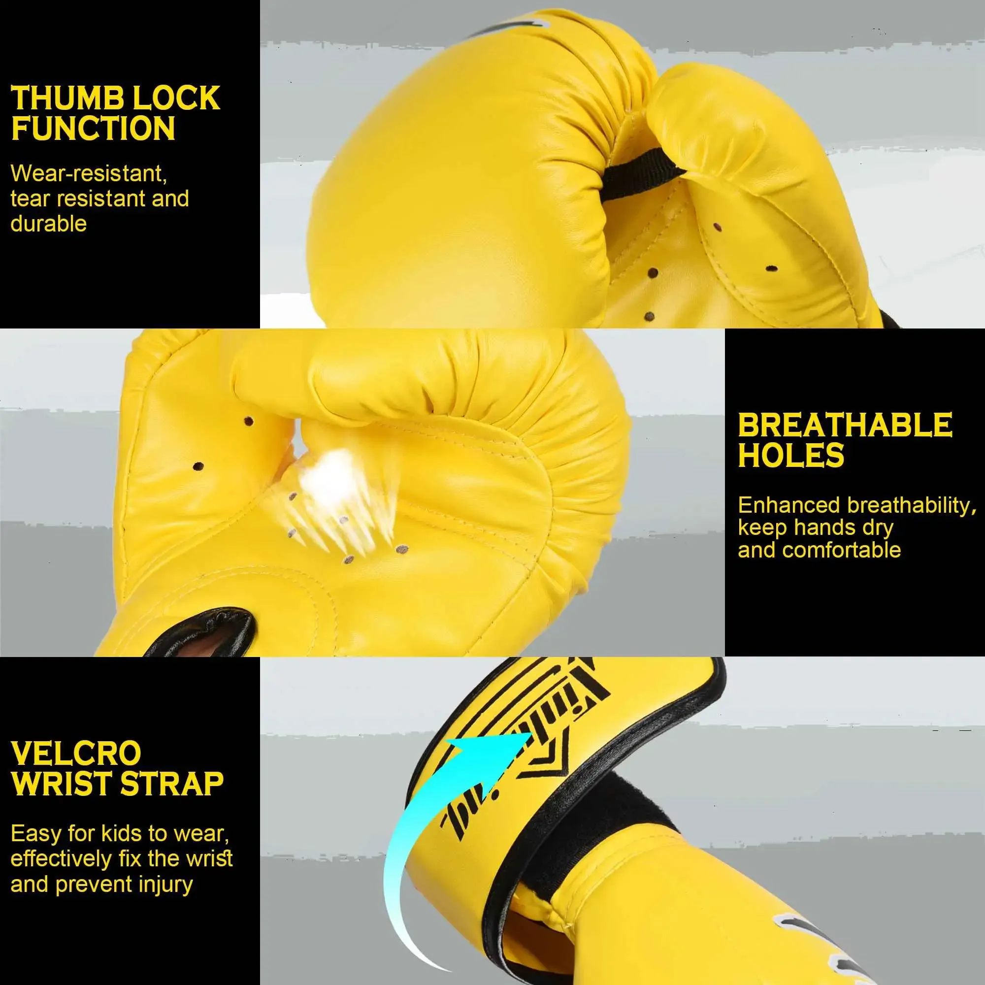 Xinluying Youth Boxing Gloves for MMA, Muay Thai & Kickboxing Training