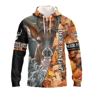 Zipper Hoodie Deer Hunting Maples Camouflage - Hdmt
