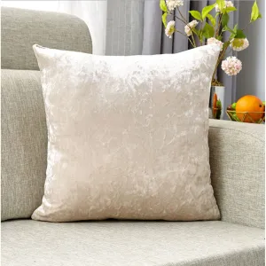 ZTC10 Square Velvet Pillow Cover (Set of 2) Beauty Acrylic Color: Cream