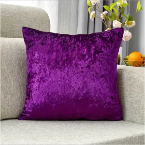ZTC10 Square Velvet Pillow Cover (Set of 2) Beauty Acrylic Color: Purple