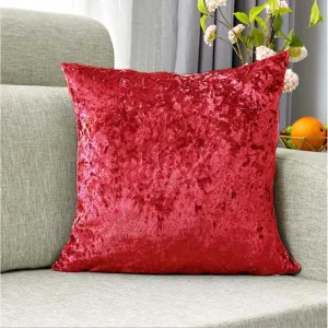 ZTC10 Square Velvet Pillow Cover (Set of 2) Beauty Acrylic Color: Red