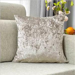 ZTC10 Square Velvet Pillow Cover (Set of 2) Beauty Acrylic Color: Silver